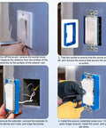 Installation of Half Inch Electrical Box Extenders for Single Gang Switches with Screws, Universal Fit on PVC Boxes