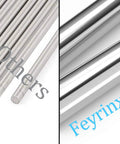 Linear Motion Guide Rails Set, 2 Pack 6mm By 200mm Chrome Case Hardened Rails For 3D Printers And CNC Machines, close-up comparison