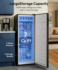 Big Boy 7 Cu Ft Upright Freezer And Convertible Refrigerator Combo With Legit Cold Storage For Bulk Meal Prep And Weekend Drinks Featuring Straight Up Space Saving Vertical Design, showcasing 5 glass shelves.