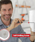 Heavy Duty Self Drilling Drywall Anchors Kit With 75 Lb Load Support 120 Pieces And Size 8 By 1 1/4 Inch Screws Yellow Zinc Plated Carbon Steel Rust Resistant Quick No Prep Install For Wall Mounting self-drilling screw in drywall