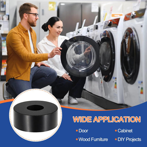 Hardcore Neoprene Rubber Spacers Anti Vibration Isolation Pads Bushing Washers For HVAC And Street Cars 15Mm Inner Diameter 35Mm Outer Diameter 20Mm Thick Zero Hassle Workshop Winners Pack Of 4 displayed near washers.
