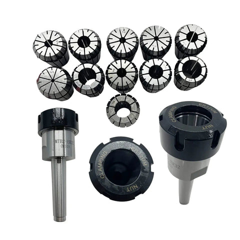 MT2 Shank ER32 Chuck 11 Piece Collet Set With Box Includes Wrench And Handle For Milling Machine CNC Workholding