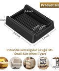 4 Pack No Slip Silicone Caster Cups For Beds And Furniture Keep Your Bed Sofa Or Chair From Sliding Floor Protectors 2.9x2.3" Black