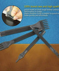 Leather Hole Punch Kit With 1 2 4 6 Prongs Beefed Up Heavy Duty Steel Punches for thick leather crafting and lacing.