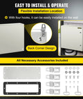 NEMA 4X Steel Enclosure 24 By 24 By 8 Inches IP66 Waterproof Dustproof Outdoor Indoor Electrical Junction Box with accessories