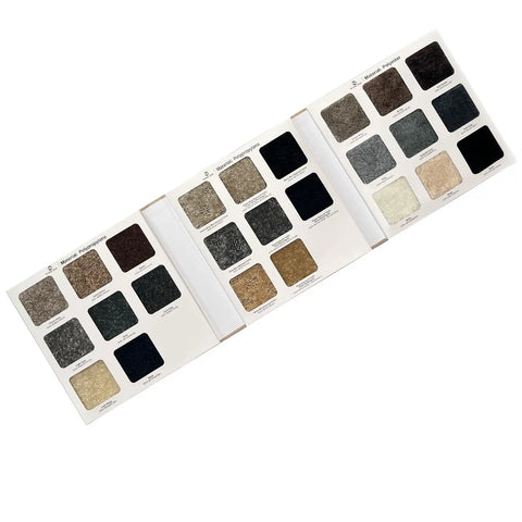 Color samples next to Ultra Plush Carpet Stair Treads With Bullnose Edges Non Slip Gel Backing That Grips Smooth Stairs Tape Free Washable