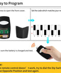 Easy programming guide for Multi Code Gate Opener Remote 300 MHz With 10 Dip Switches Replacement Clicker, showing setup steps.