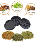 Six Pack Transparent Portable Herb Grinder Set With Storage Compartments Two Point Three Inch Plastic Spice Grinder.