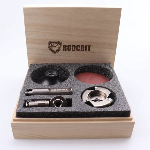 Indexable Replacement Blade Wood Engraving Set For Angle Grinder And CNC Machining This Beast Of A Wood Carving Kit in wooden box