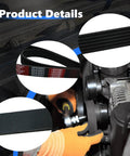 Heavy Duty Serpentine Drive Belt For 2012-2015 Honda Civic 1.8L And 2013-2015 Acura ILX 2.0L K060824 detailed view with EPDM material.