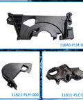 Honda Civic 3 Piece Timing Belt Cover Kit And Gasket For 2001 2002 2003 2004 2005 1.7L L4 Engine Replaces 11840 PLM 000 11821 PLM 000 11811 PLC 000