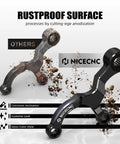 NiceCNC rustproof surface comparison with anodized gear stabilizer for Yamaha Tenere 700 MT-07 Pro Riders Upgrade