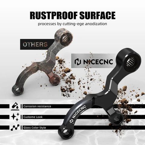 NiceCNC rustproof surface comparison with anodized gear stabilizer for Yamaha Tenere 700 MT-07 Pro Riders Upgrade
