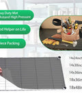 Heavy Duty Quilted Plastic Wire Shelf Liner 18 x 48 Inches Non Slip Protective Mat shown with tools on a shelf.