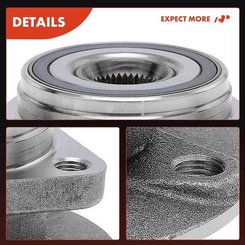 Close-up of 2 Pack Wheel Bearing And Hub Assembly For Volkswagen And Audi Vehicles Including Jetta Golf GTI Tiguan Arteon