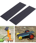 Two Pack Quick Charging 1W 5V Solar Panels for Small DIY Projects shown next to DIY setup and toy car for science experiments