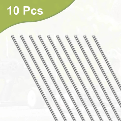 304 Stainless Steel Round Rod 2mm By 350mm 10 Pack Lathe Bar Stock Pro Grade For Industry And Metalworking Hobbyists DIY Craft Projects