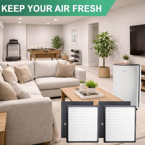 Replacement D Filter Set For Idylis Air Purifiers Compatible With IAF-H-100D IAP-10-280 in living room setup