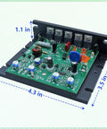 Plug And Play 120V DC Motor Speed Controller For SCR Drives Direct Replacement For KBIC120 Compatible With PM Shunt And Universal Motors Easy Install Drive Chassis Upgrade, 4.3 x 3.5 in