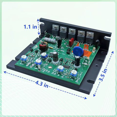 Plug And Play 120V DC Motor Speed Controller For SCR Drives Direct Replacement For KBIC120 Compatible With PM Shunt And Universal Motors Easy Install Drive Chassis Upgrade, 4.3 x 3.5 in