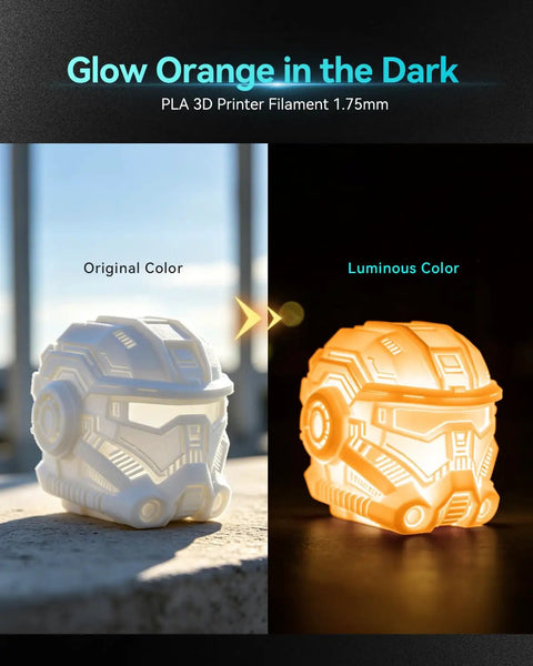 Glow In The Dark PLA Filament 1.75mm 4 Pack Bundle For 3D Printing Ultra Bright Long Lasting Phosphorescent Material UV Reactive No Cap This Stuff Glows Sick For Ambiance And Creative DIY Builds With Awesome Low Warping