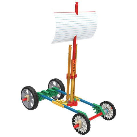 STEM Vehicle Building Kit With 130 Plus Parts For Kids Ages 8 And Up, Build 7 Hands-On Vehicles Powered By Push, Rubber Band, Wind Or Spring Motor, Learn Potential And Kinetic Energy, Velocity, Acceleration, Motion, And Graphing Concepts. sail cart with wheels