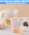 Two Pack Measuring Cup Set 250 Milliliters And 500 Milliliters BPA Free Non Toxic Kitchen Measuring Cups For Cooking And Baking Durable Crack Resistant