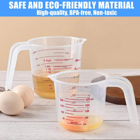 Two Pack Measuring Cup Set 250 Milliliters And 500 Milliliters BPA Free Non Toxic Kitchen Measuring Cups For Cooking And Baking Durable Crack Resistant
