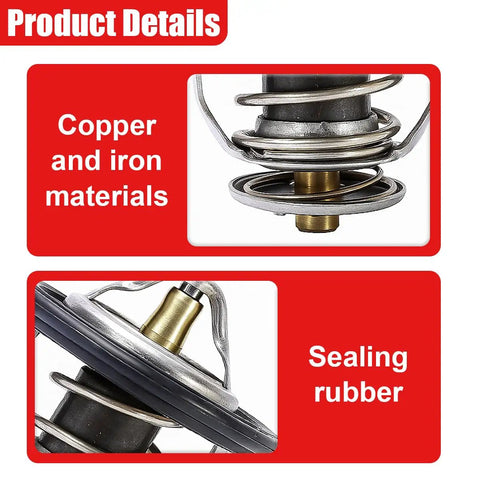 Engine Coolant Thermostat Replacement For Car Cooling System with copper, iron materials and sealing rubber, OEM 19301-PAA-306