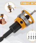Carbon Steel Countersink Drill Bit Set for Woodworking Pro Grade Heavy Duty Countersink Bits with Heat Resistant Tips and Depth Stop, close-up view