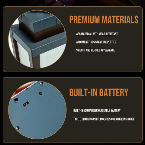 Details of the Pixelated Lantern Night Light With 16 Color LED Mood Lights Remote Control Rechargeable Wall Mountable Table Lamp