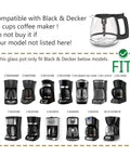 Replacement Glass Coffee Carafe For 12 Cup Coffee Makers With Black Handle Compatible With CM1160B CM0960BF CM0950B CM1010B image.