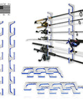 Built Tough Wall Or Boat Mount Fishing Rod Rack And Pole Holder Marine Grade HDPE Holds Up To 3 Rods Stackable Pole Organizer