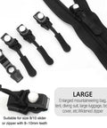 Zipper Repair Kit With Three Size Replacement Zipper Heads For Size 3 5 8 Nylon Metal Zippers Quick Install Detachable Pulls