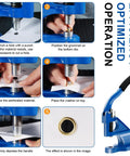 Step-by-step use of All In One Heavy Duty Grommet Tool Kit With Hand Press Pro Grade Includes 3 Die Sets and 3 Hole Punch Dies on fabric