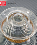 Top view of Tornado Duo Pour Over Coffee Dripper Barista Grade With Double Wall Glass Insulated Body Easy To Clean Dripper.