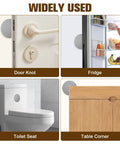 Silicone Door Stopper Bumper Pads With Strong Adhesive, 4 pack used on door, fridge, toilet seat, and table corner