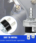 N003990 Micro Pressure Switch Replacement For D55168 Air Compressor 160 To 200 PSI Range, close-up view, easy install