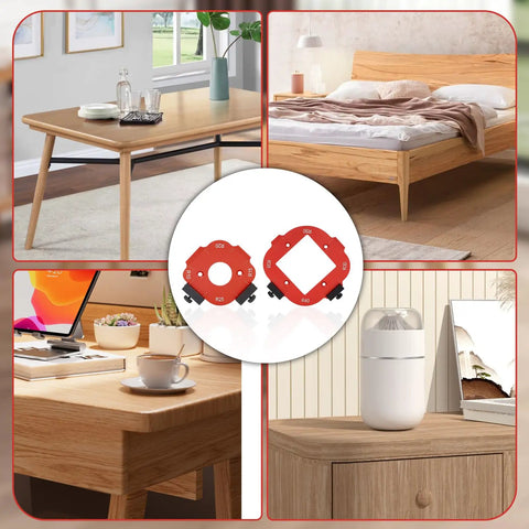 Heavy Duty Aluminum Router Corner Radius Template Kit Including Eight Radius Measurement Options For Butter Smooth Woodworking Edge Profiling And Router Table Jig Setup That Guarantees Zero Headaches displayed with furniture.