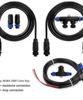 Yamaha Outboard Engine Interface Starter Kit For Marine Data Network With Backbone Cables Drops Tees Terminators For Lowrance Garmin 2006 To 2023
