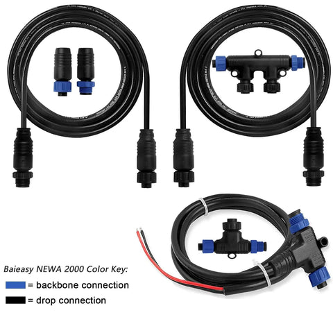 Yamaha Outboard Engine Interface Starter Kit For Marine Data Network With Backbone Cables Drops Tees Terminators For Lowrance Garmin 2006 To 2023