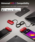 TC002C Duo Thermal Camera With USB-C For iPhone iPad And Android Devices connected to various devices