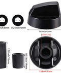 Universal Stove Knob Replacements for Oven and Range Burners Kit KN002 with Adapter Sizes