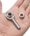 Two Pack Rod End Bearings With Three Eighths Inch Bore And Right Hand Thread, Jam Nuts Included, with jam nut