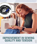 Built Tough Black Bobbin Case Replacement For Brother And Babylock Sewing Machines Delivers Slick Stitching Class 15 A Bobbins in use while sewing.