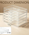 Stackable Drink Packet Organizer With 10 Clear Acrylic Drawers dimensions at 7.87 x 5.51 x 5.31 inches