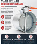 Top Shelf Three Way Stainless Steel Air Duct Damper Valve With Plug And Play Ventilation Flow Control For Any Garage Shop Project Demanding Sick Airflow Performance in detail, showcasing silicone seals and adjustment features.