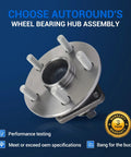 Rear Wheel Bearing Hub Assembly 512217 Fits Toyota Corolla 2003 2008 Prius 2004 2009 Celica 2000 2005 Matrix 2003 2008 Scion tC 2005 2010 Pontiac Vibe 2003 2008 ABS Models Only 5 Lug Flange 135mm, front view