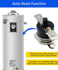 Resettable KSD301 290F Water Heater Thermal Switch Auto Reset Thermal Limit Cutoff for Gas or Electric Models