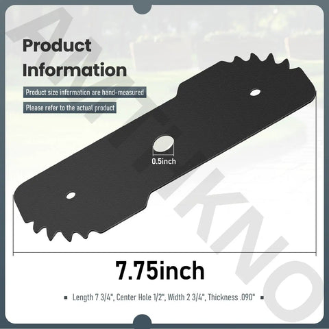 Two Pack Heavy Duty Edger Blade Seven And Three Quarters Inch By Two And Three Quarters Inch.090 Thick For Black And Decker displayed